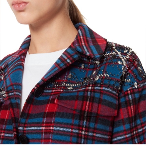 Sandro Embellisher Flannel Jacket - Picture 5 of 16